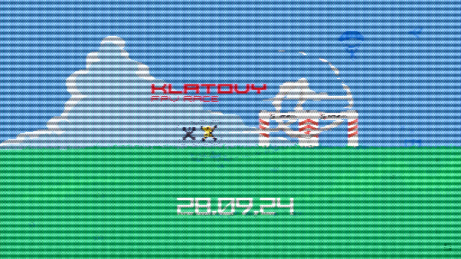 Klatovy poster as Pixelart (CRT emulation)