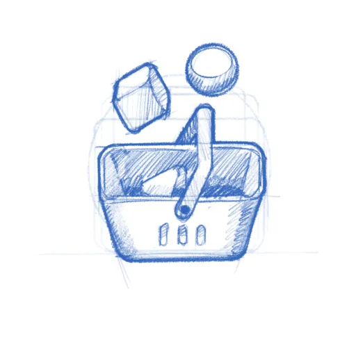 Bazaar early concept - shopping basket