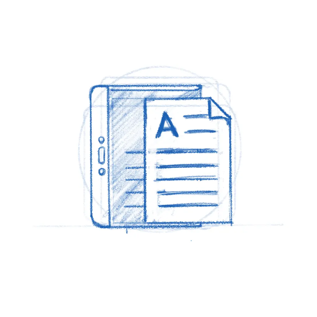 Papers concept sketch width stacked papers